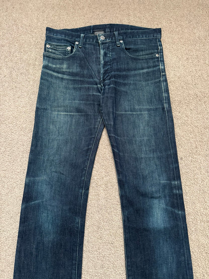 SS08 Dior Homme by Kris Van Assche MIJ Blue Glitter Denim Jeans
