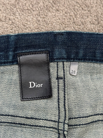 SS08 Dior Homme by Kris Van Assche MIJ Blue Glitter Denim Jeans