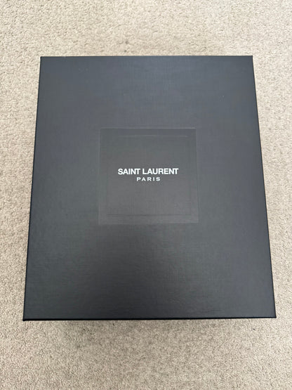 SS16 Saint Laurent by Hedi Slimane Suede Wyatt 40mm Harness Boots