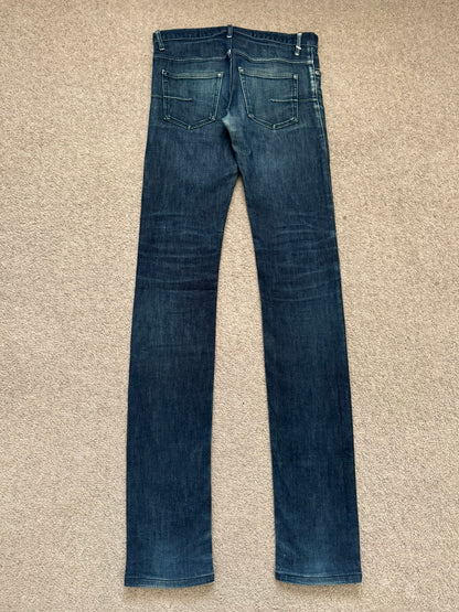 SS08 Dior Homme by Kris Van Assche MIJ Blue Glitter Denim Jeans