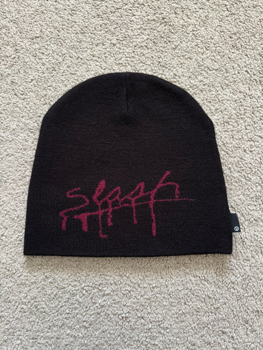 AW15 Undercover "Slash" Magazine Logo Knit Beanie