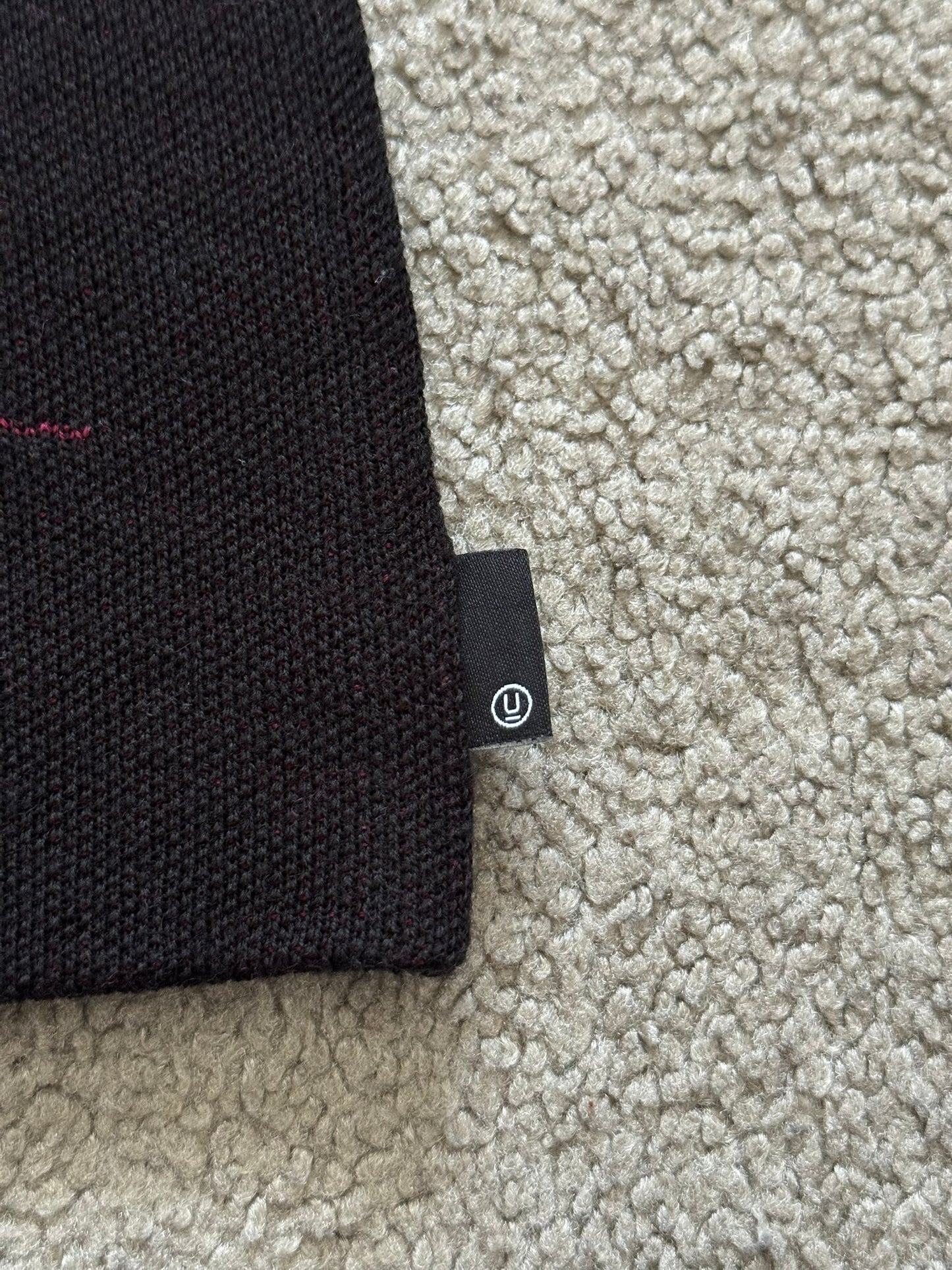 AW15 Undercover "Slash" Magazine Logo Knit Beanie