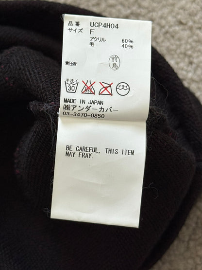 AW15 Undercover "Slash" Magazine Logo Knit Beanie