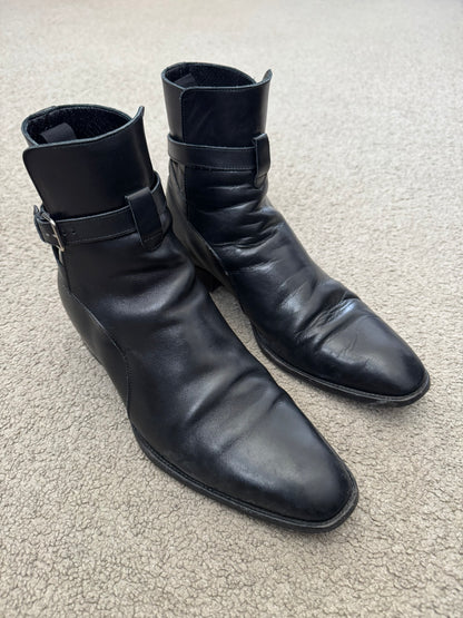 FW16 Saint Laurent by Hedi Slimane Jodhpur 30mm Buckle Boots
