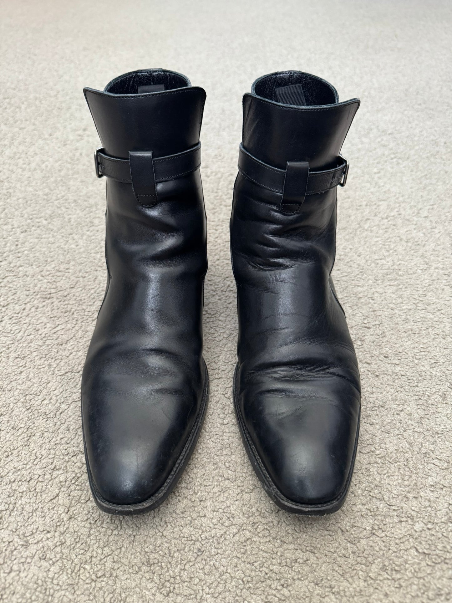 FW16 Saint Laurent by Hedi Slimane Jodhpur 30mm Buckle Boots