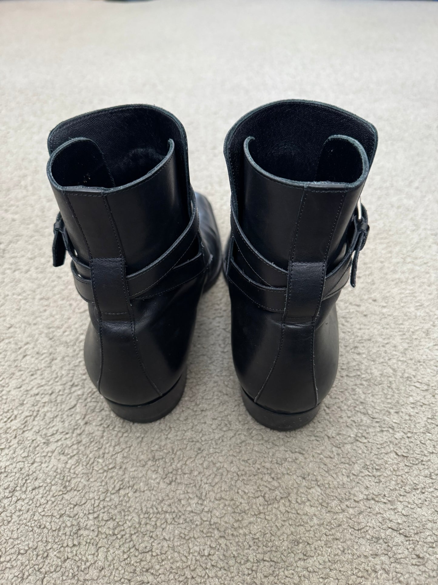 FW16 Saint Laurent by Hedi Slimane Jodhpur 30mm Buckle Boots