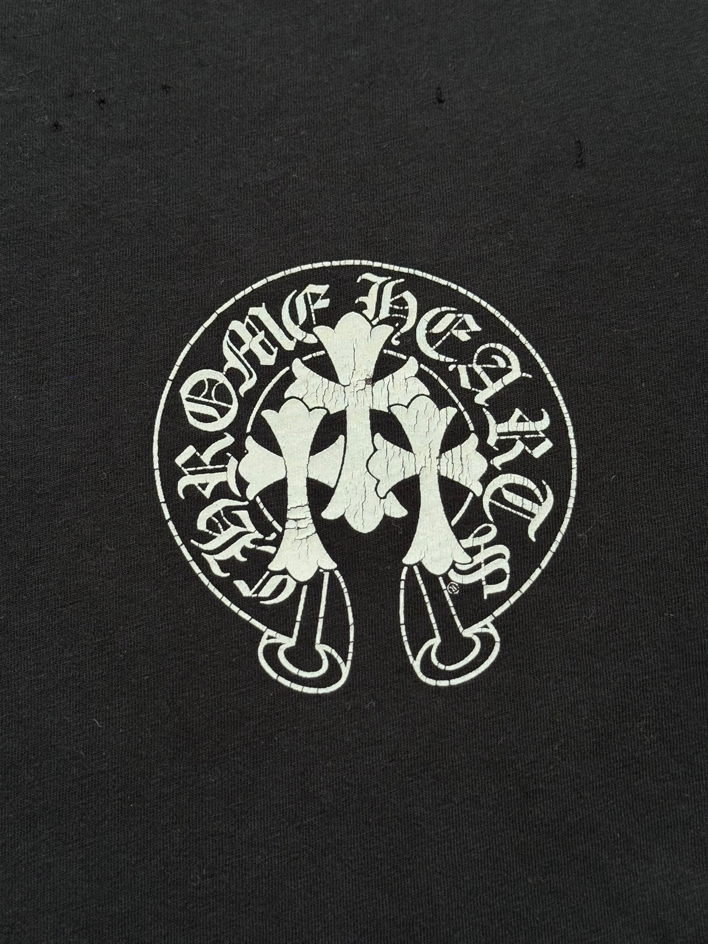 Chrome Hearts Silver Fleur Button Henley Long Sleeve Shirt