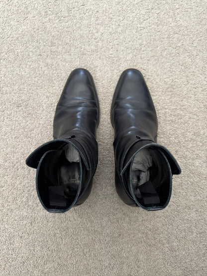 FW16 Saint Laurent by Hedi Slimane Jodhpur 30mm Buckle Boots