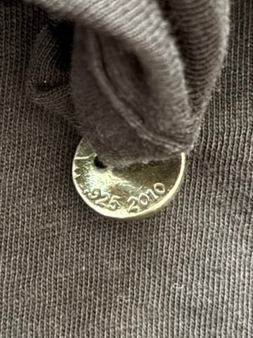 Chrome Hearts Silver Fleur Button Henley Long Sleeve Shirt