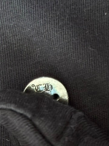 Chrome Hearts Silver Fleur Button Henley Long Sleeve Shirt