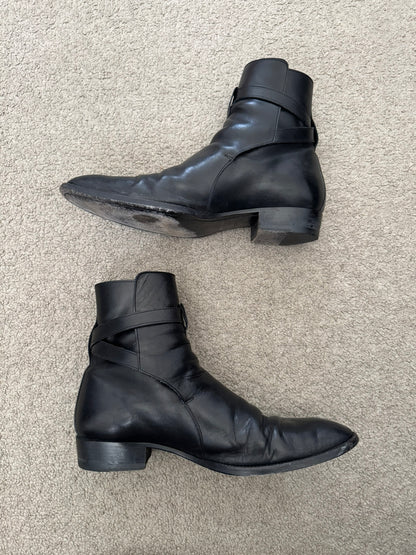 FW16 Saint Laurent by Hedi Slimane Jodhpur 30mm Buckle Boots