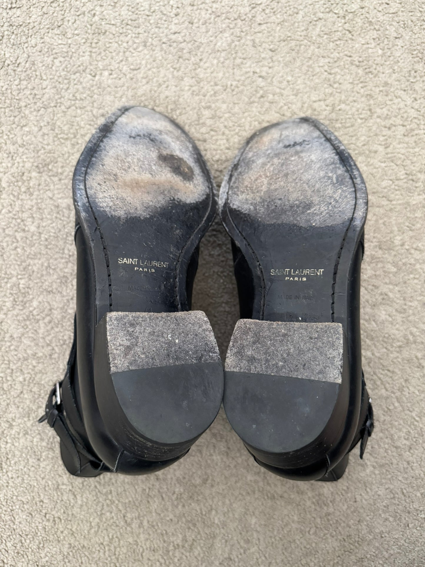 FW16 Saint Laurent by Hedi Slimane Jodhpur 30mm Buckle Boots