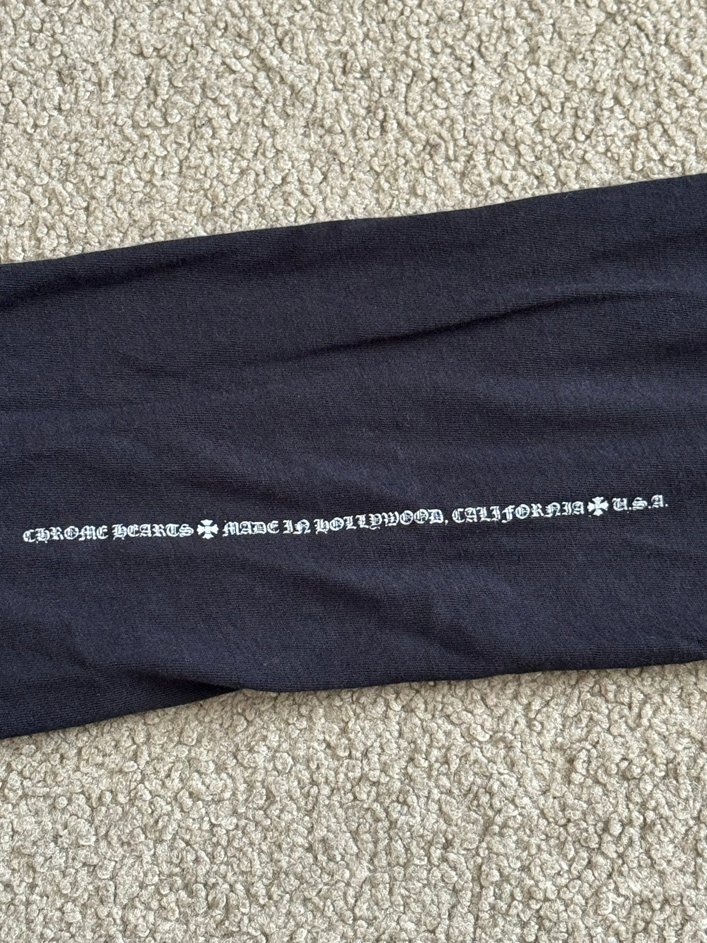 Chrome Hearts Silver Fleur Button Henley Long Sleeve Shirt