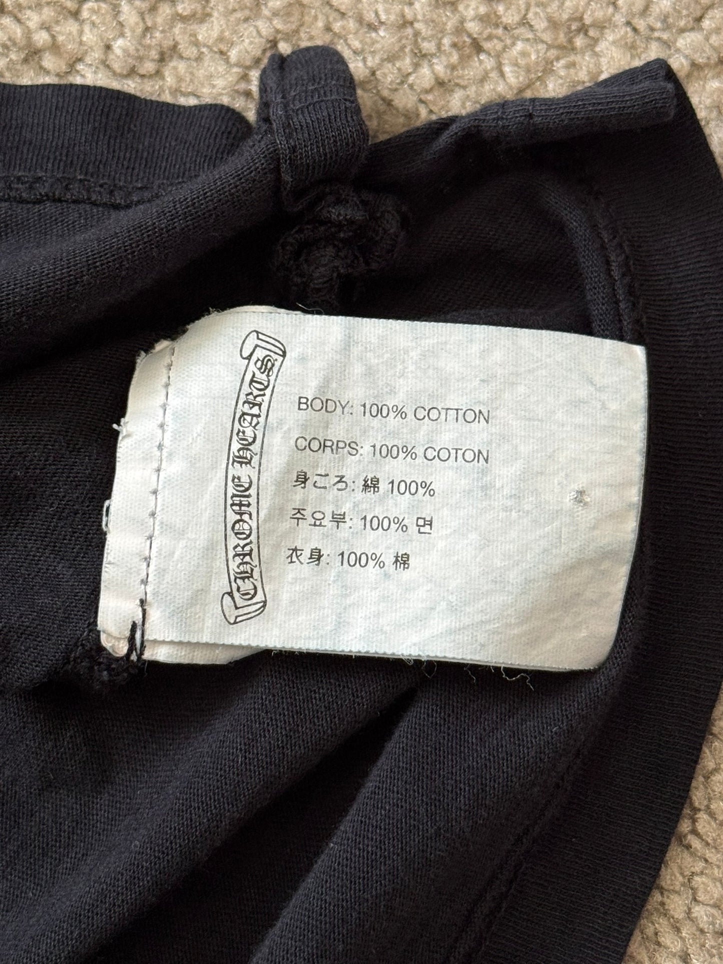 Chrome Hearts Silver Fleur Button Henley Long Sleeve Shirt