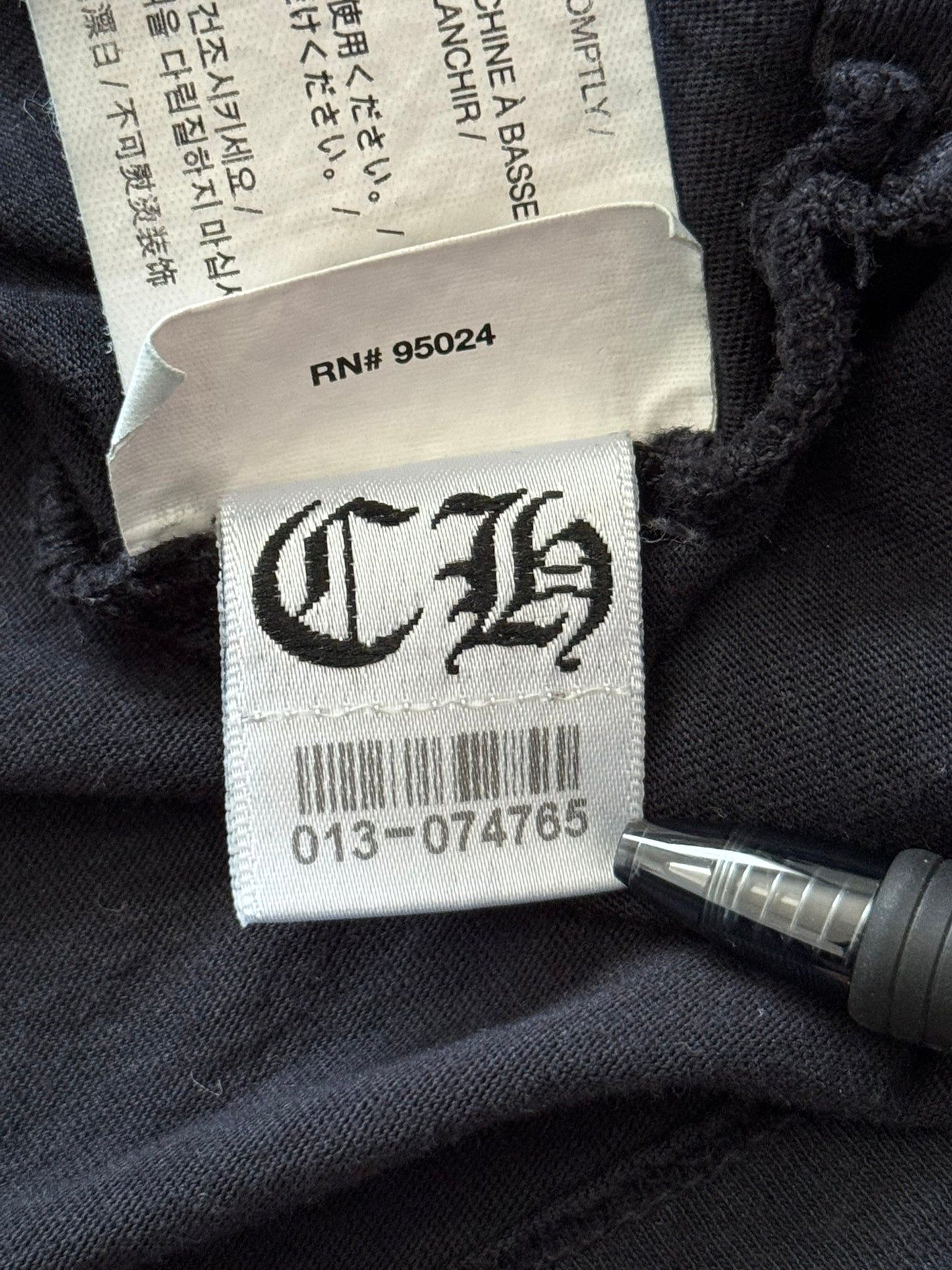 Chrome Hearts Silver Fleur Button Henley Long Sleeve Shirt