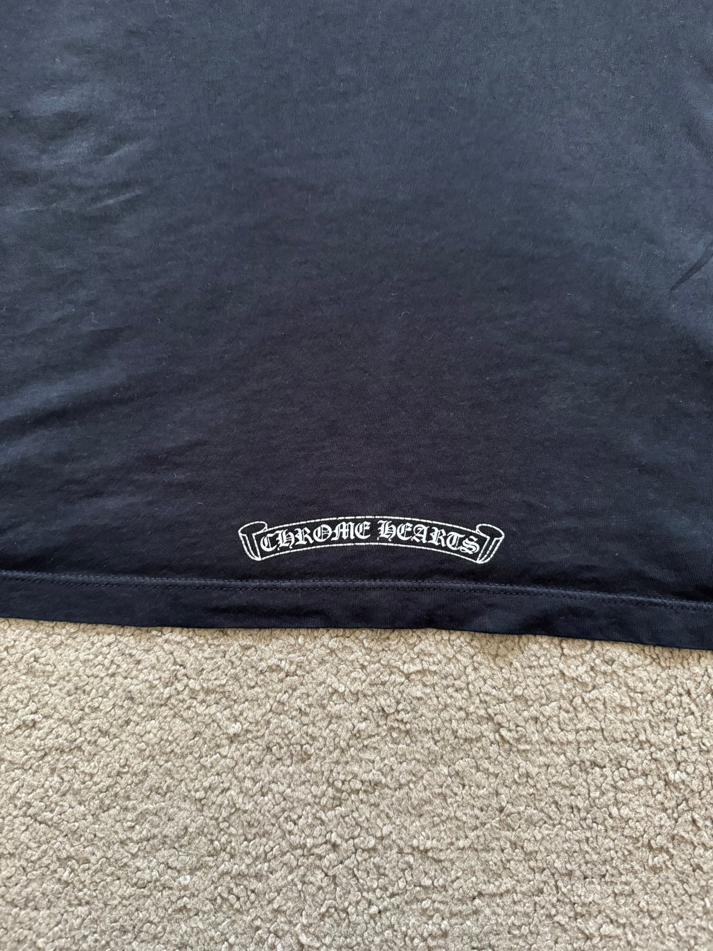 Chrome Hearts Silver Fleur Button Henley Long Sleeve Shirt