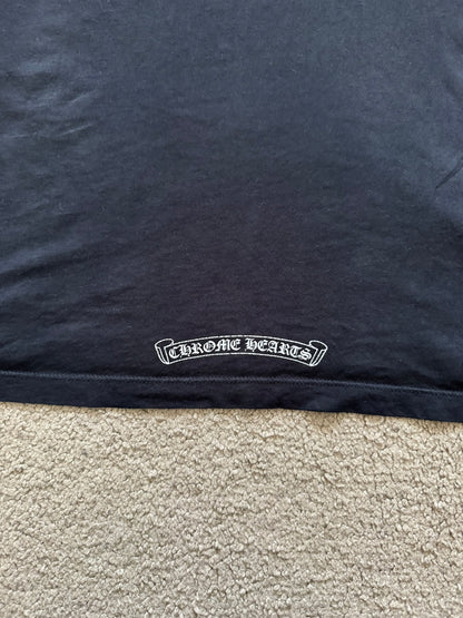 Chrome Hearts Silver Fleur Button Henley Long Sleeve Shirt