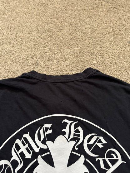 Chrome Hearts Silver Fleur Button Henley Long Sleeve Shirt