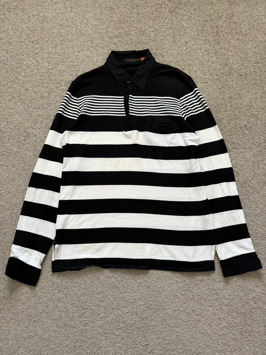 SS07 Undercover Striped Rugby Polo Long Sleeve Shirt