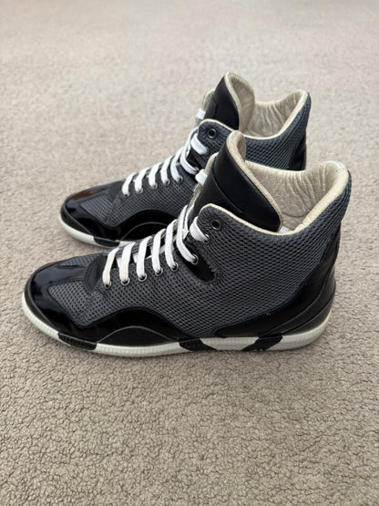 FW13 Maison Margiela Black Mesh Hybrid GAT High Top Sneakers