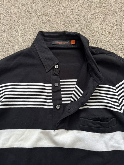 SS07 Undercover Striped Rugby Polo Long Sleeve Shirt