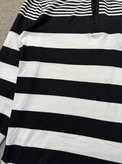SS07 Undercover Striped Rugby Polo Long Sleeve Shirt