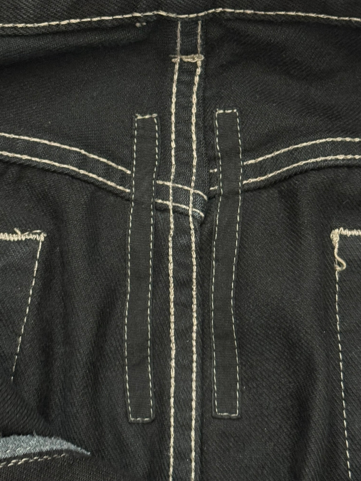 FW21 Rick Owens DRKSHDW Black Waxed Performa Cut Denim Jeans