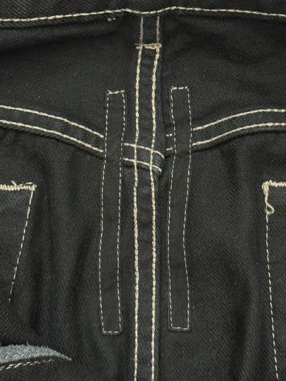 FW21 Rick Owens DRKSHDW Black Waxed Performa Cut Denim Jeans