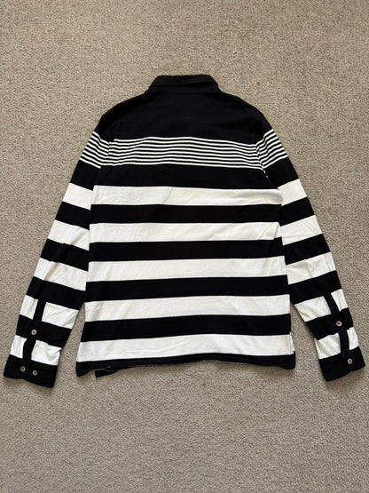 SS07 Undercover Striped Rugby Polo Long Sleeve Shirt