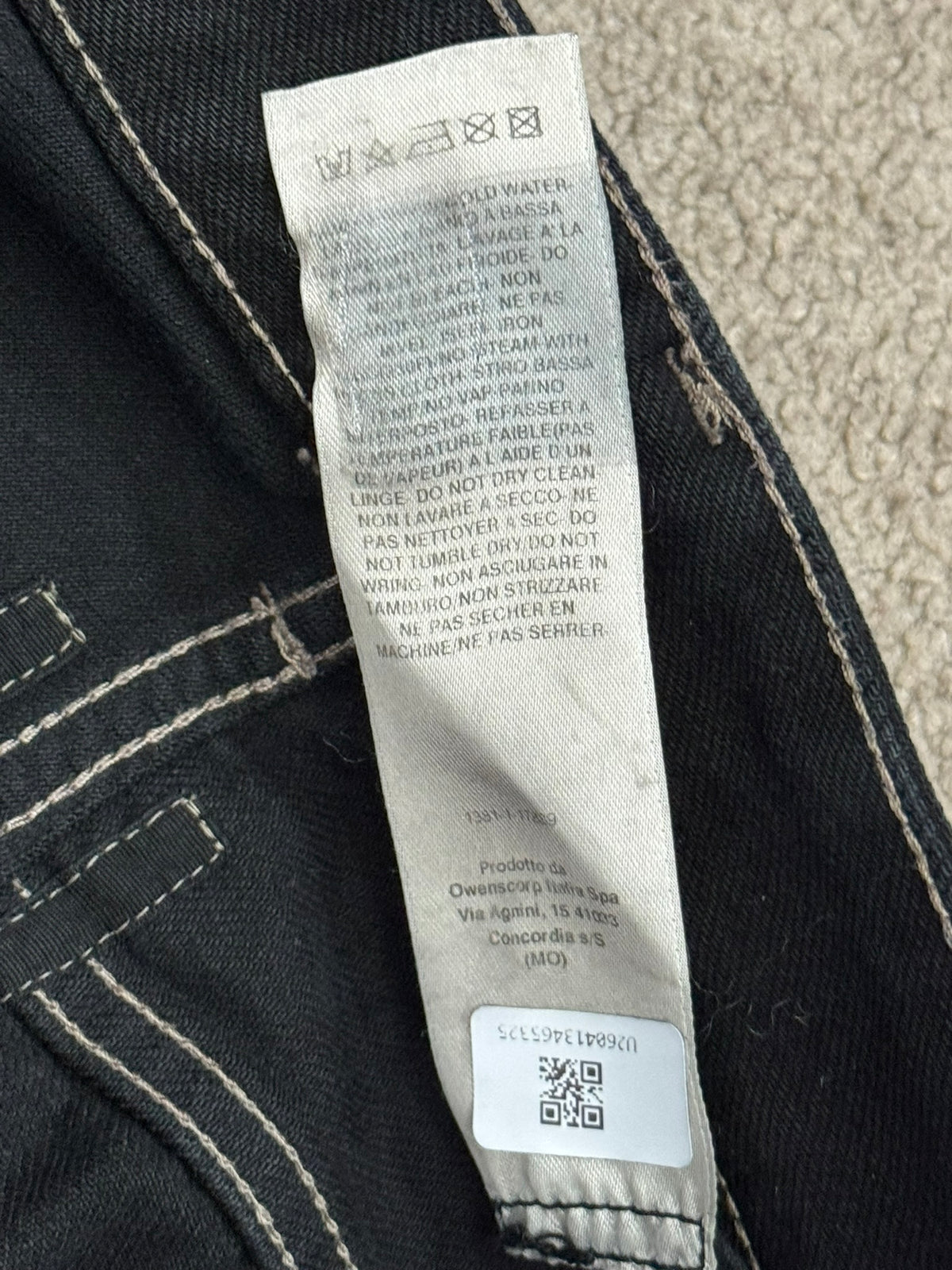 FW21 Rick Owens DRKSHDW Black Waxed Performa Cut Denim Jeans