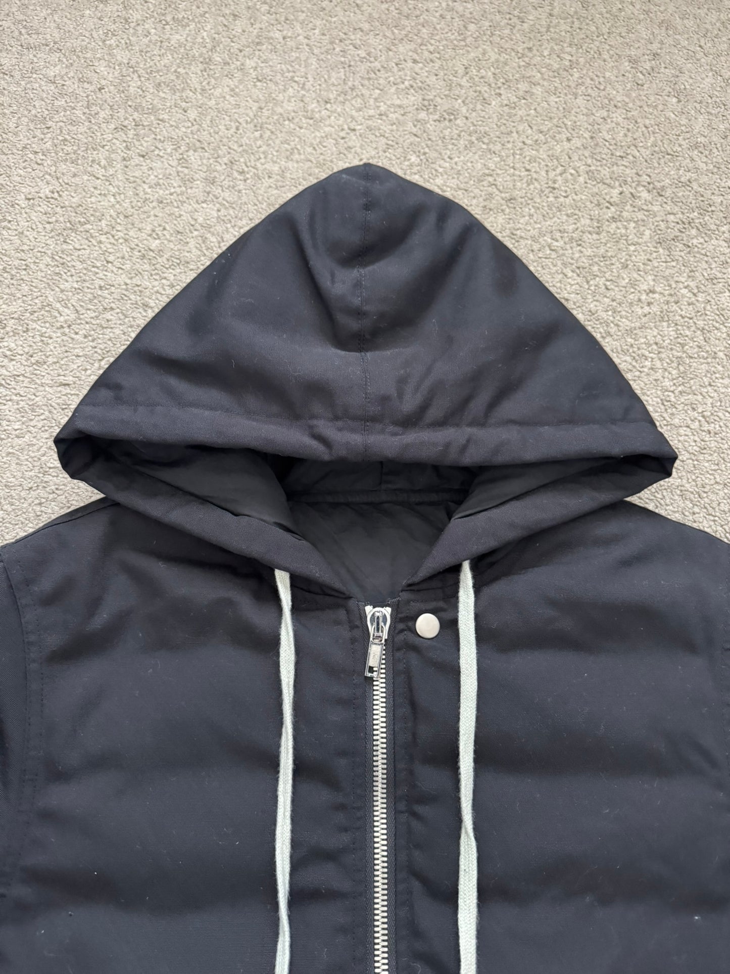 FW17 Rick Owens Mainline Hooded Padded Down Bomber Jacket