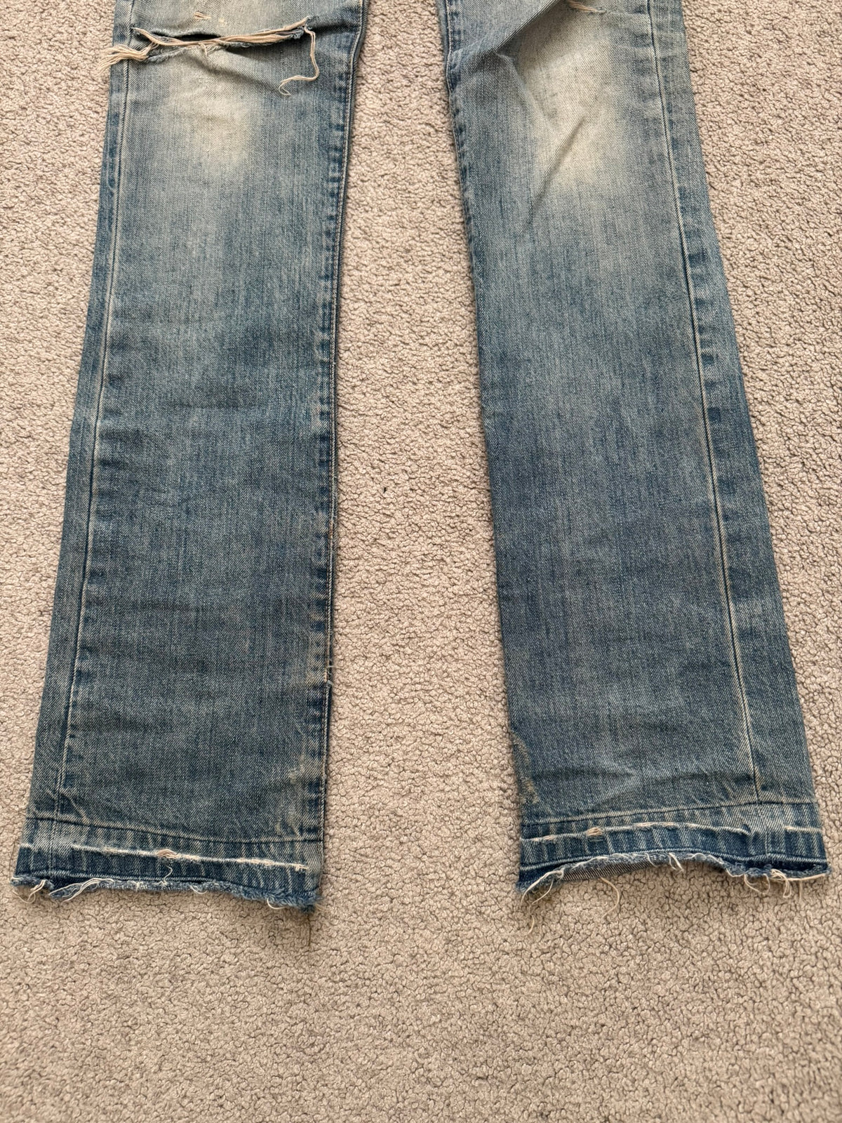 SS09 Rick Owens DRKSHDW "Strutter" Delave Dust Berlin Cut Denim Jeans