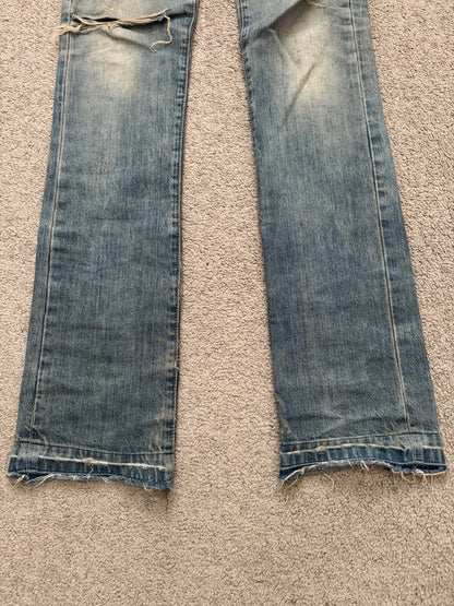 SS09 Rick Owens DRKSHDW "Strutter" Delave Dust Berlin Cut Denim Jeans