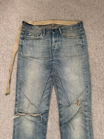SS09 Rick Owens DRKSHDW "Strutter" Delave Dust Berlin Cut Denim Jeans