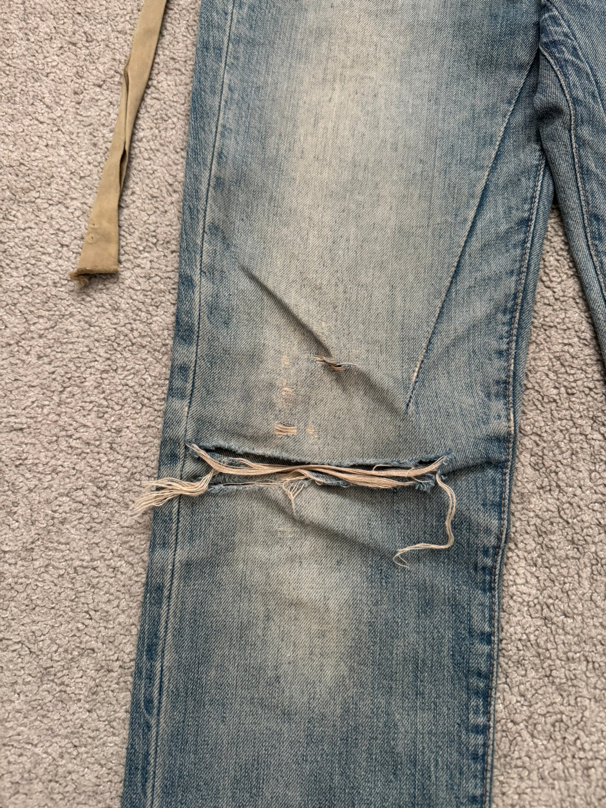 SS09 Rick Owens DRKSHDW "Strutter" Delave Dust Berlin Cut Denim Jeans