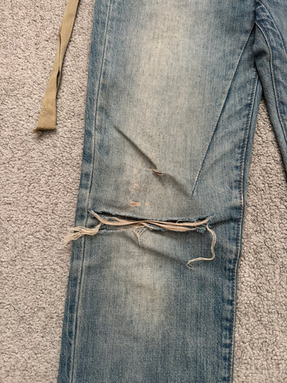SS09 Rick Owens DRKSHDW "Strutter" Delave Dust Berlin Cut Denim Jeans