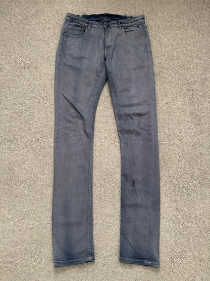 SS16 Rick Owens DRKSHDW Hustler Blue Detroit Cut Denim Jeans