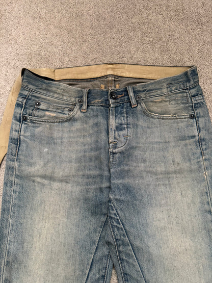 SS09 Rick Owens DRKSHDW "Strutter" Delave Dust Berlin Cut Denim Jeans