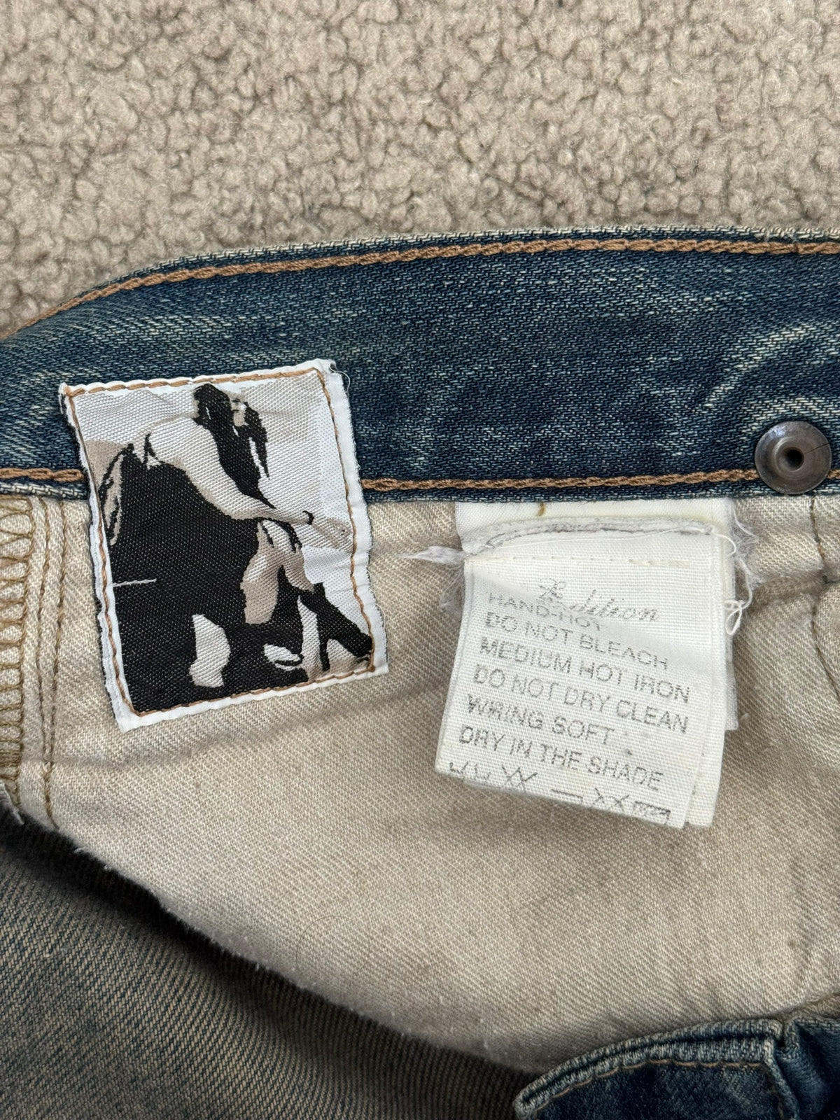 SS09 Rick Owens DRKSHDW "Strutter" Delave Dust Berlin Cut Denim Jeans