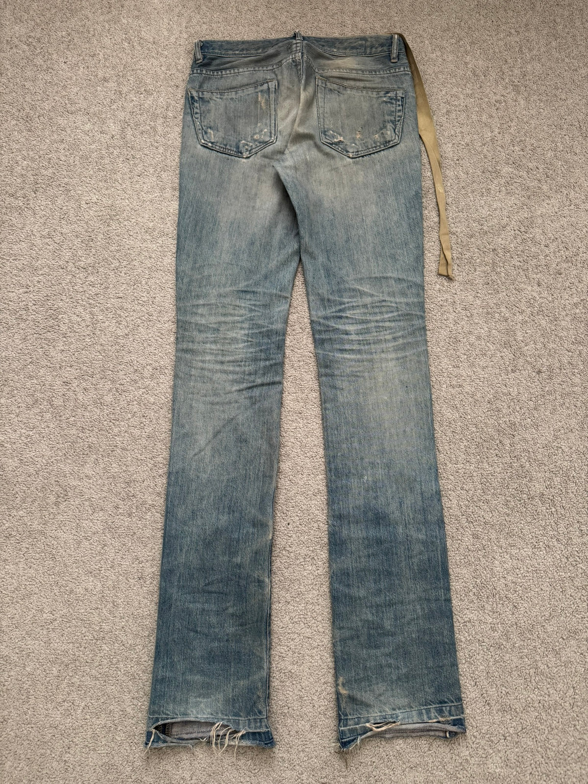 SS09 Rick Owens DRKSHDW "Strutter" Delave Dust Berlin Cut Denim Jeans