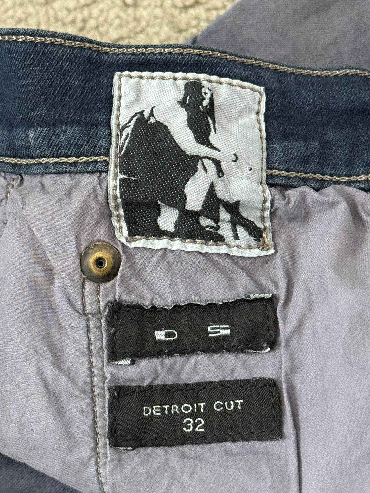 SS16 Rick Owens DRKSHDW Hustler Blue Detroit Cut Denim Jeans