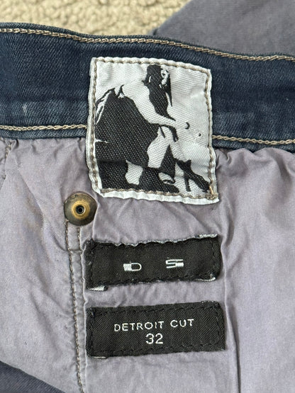 SS16 Rick Owens DRKSHDW Hustler Blue Detroit Cut Denim Jeans