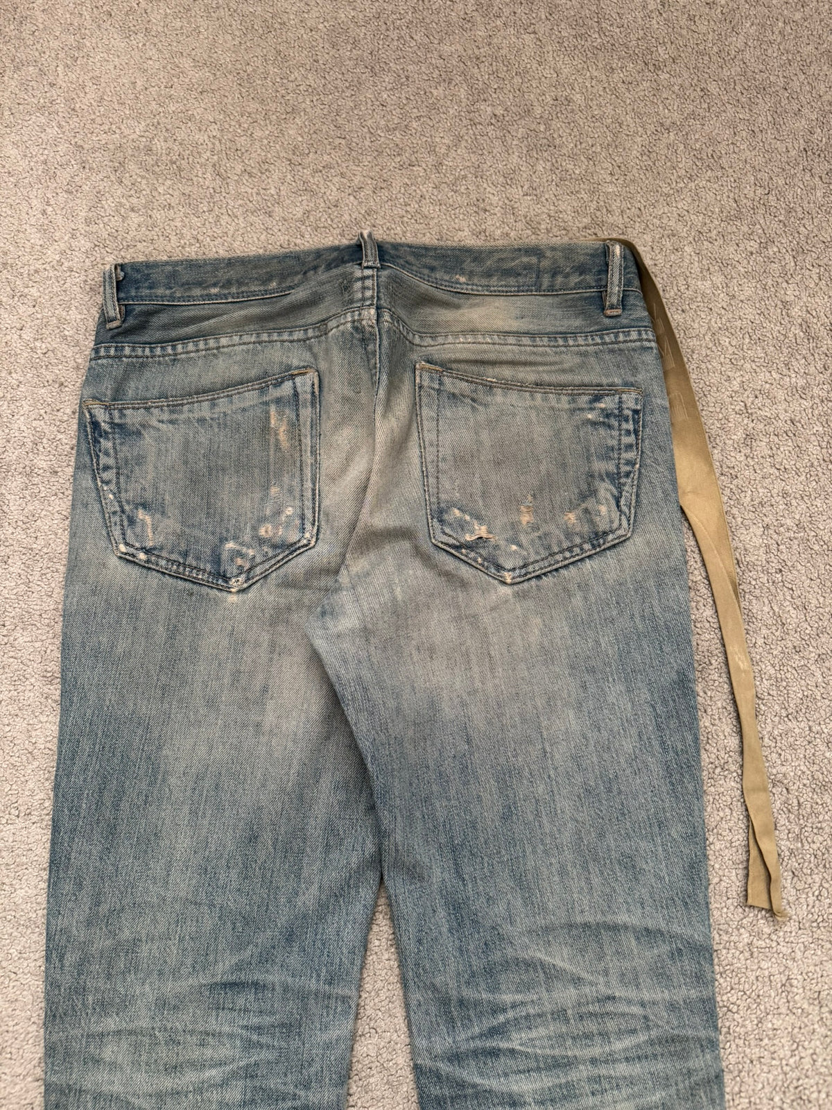 SS09 Rick Owens DRKSHDW "Strutter" Delave Dust Berlin Cut Denim Jeans
