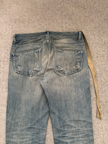 SS09 Rick Owens DRKSHDW "Strutter" Delave Dust Berlin Cut Denim Jeans