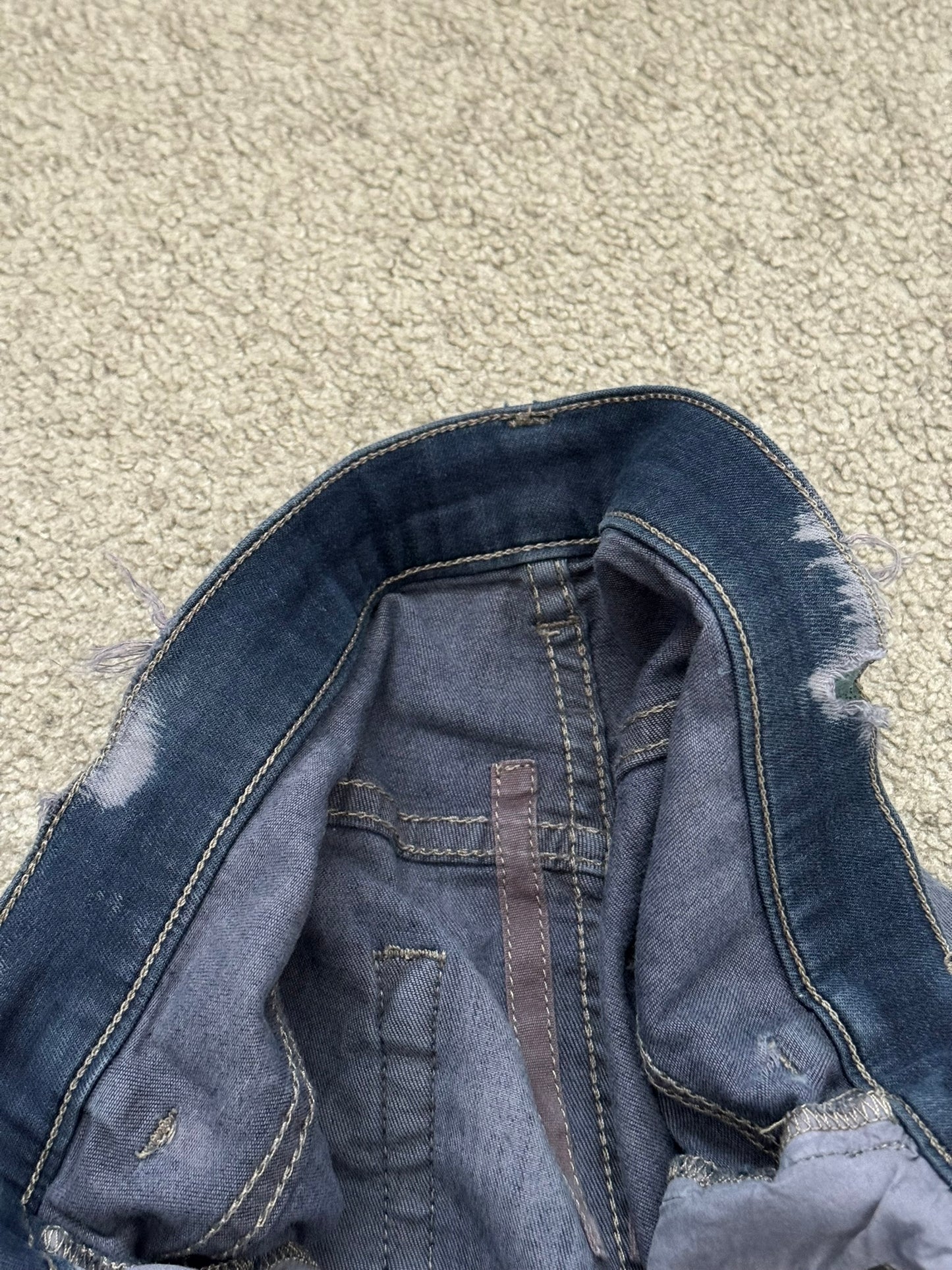 SS16 Rick Owens DRKSHDW Hustler Blue Detroit Cut Denim Jeans
