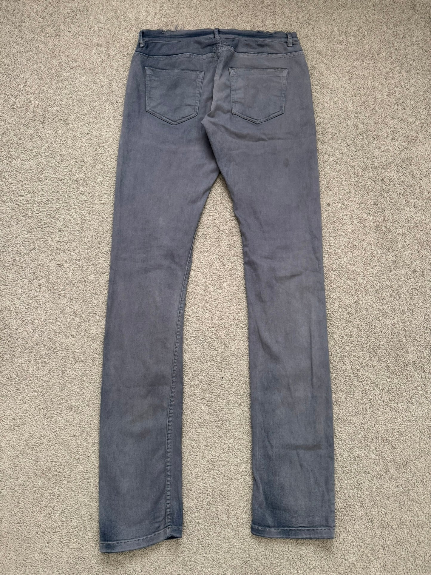 SS16 Rick Owens DRKSHDW Hustler Blue Detroit Cut Denim Jeans