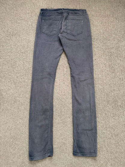 SS16 Rick Owens DRKSHDW Hustler Blue Detroit Cut Denim Jeans