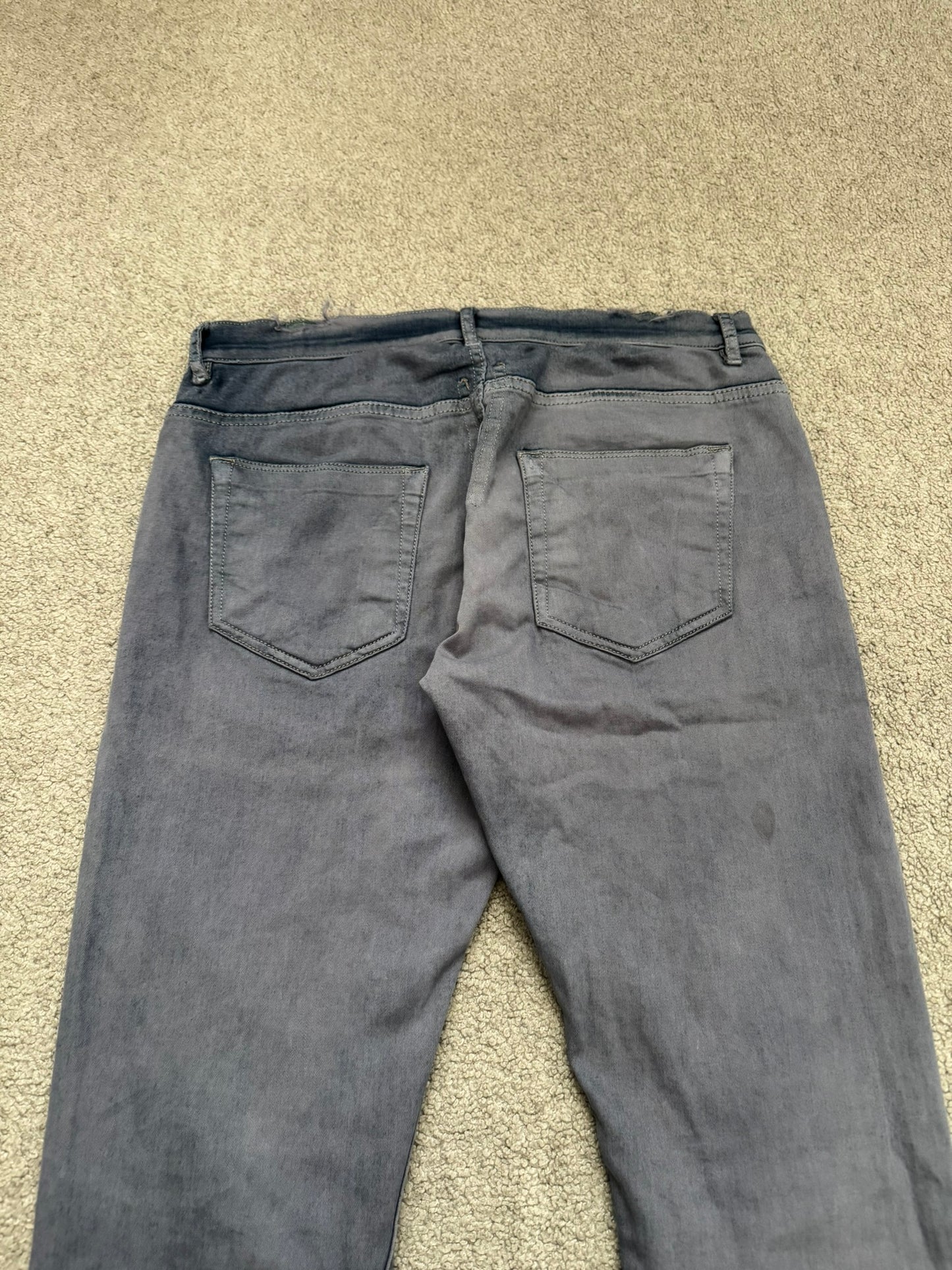 SS16 Rick Owens DRKSHDW Hustler Blue Detroit Cut Denim Jeans