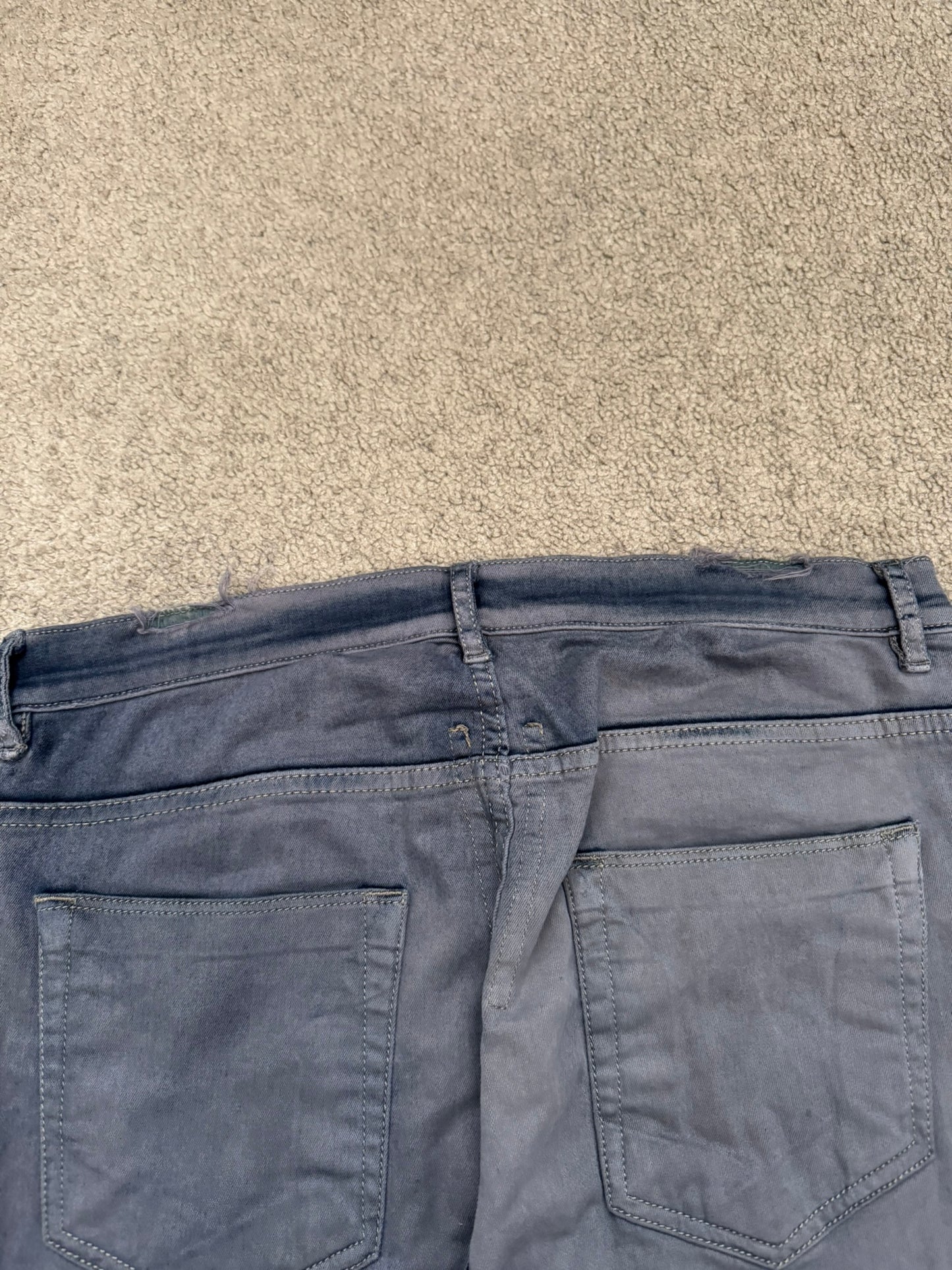 SS16 Rick Owens DRKSHDW Hustler Blue Detroit Cut Denim Jeans