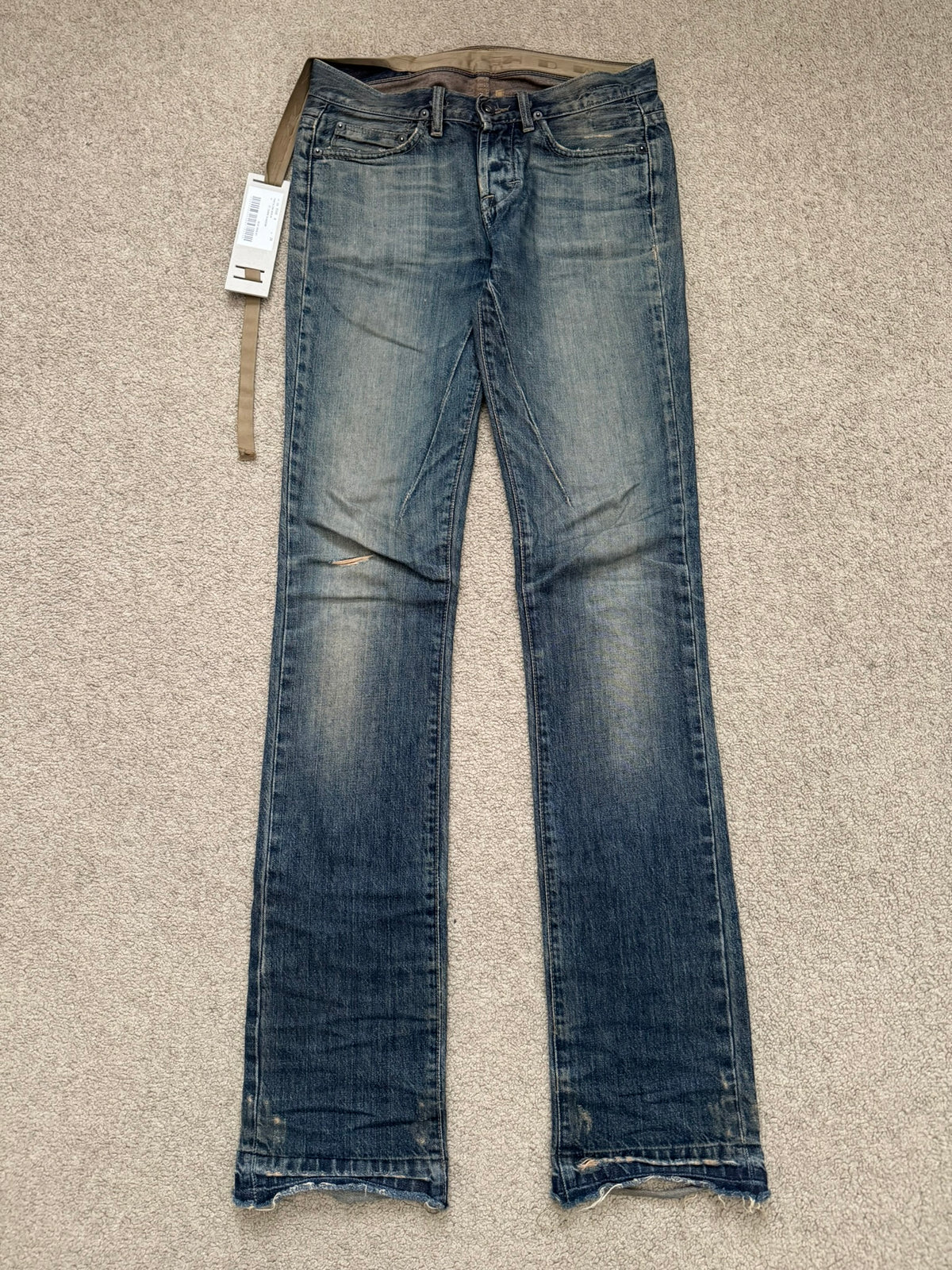 SS09 Rick Owens DRKSHDW "Strutter" Dark Shadow Berlin Cut Denim Jeans